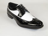 Mens AFTER MIDNIGHT Classic Dance Shiny Patent Dress Shoes lace 6777 Black White