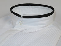 Mens CEREMONIA Tuxedo Formal Shirt 100% Cotton Banded Slim Fit #stn 33 HD White