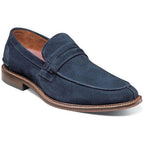 25550-415 Stacy Adams Marlowe Algonquin Moc Toe Penny Slip On Navy Suede