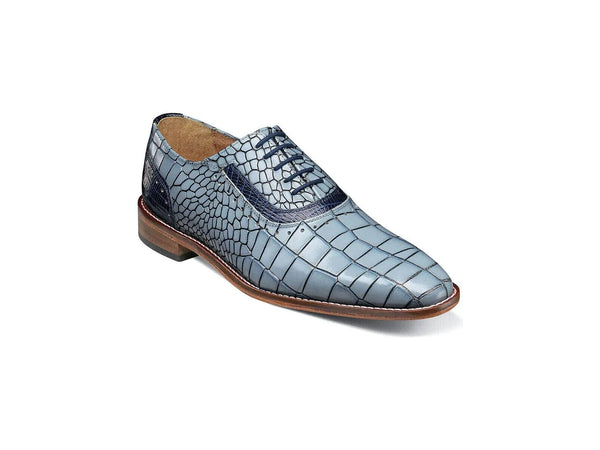 Stacy Adams Riccardi Plain Toe Oxford Shoes Light Blue Multi Leather 25575-465