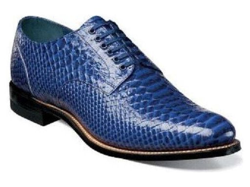 Stacy Adams Madison Anaconda Leather Men's Shoes Blue 00055-400