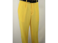 Mens INSERCH 2pc Walking Leisure Suit Shirt Pants Set Short Sleeves 9356 Banana