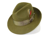 Men Bruno Capelo Hat Australian Wool Fedora Untouchable EXECUTIVE EX325 Olive