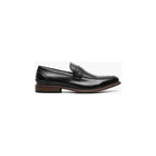 25550-001 Stacy Adams Marlowe Algonquin Moc Toe Penny Slip On Black Leather