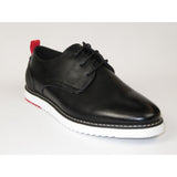 Mens Tayno Dressy oxford Sneaker Soft Leather Comfortable Cushion Breezy Black
