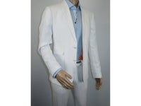Men Premium 100% Linen Cocktail Suit by INSERCH Breathable and cool SU880 White