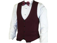 Men 2pc Tuxedo Formal Suit Turkey WESSI J.VALINTIN Extra Slim 128-80 Burgundy