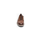 Stacy Adams Sync Plain Toe Elastic Lace Up Comfort Leather Cognac 25662-221