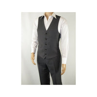 Men's RENOIR Vest Wool 140's Adjustable, Full Lining 508-3 Mid Gray