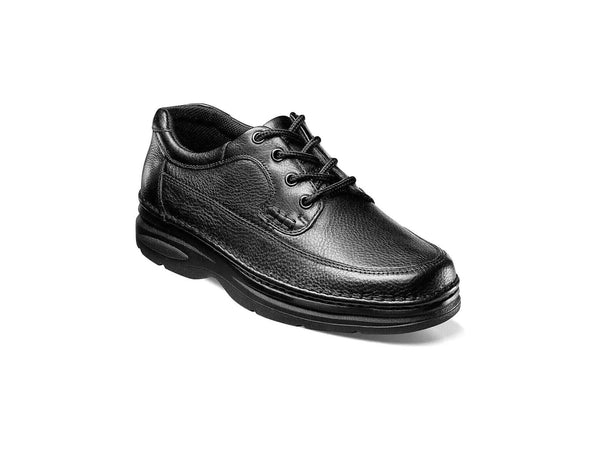 Nunn Bush Cameron Moc Toe Oxford Shoes Lightweight Black Tumbled 83890-78