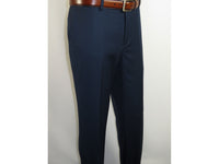 Men Flat Front Suit Separate Pants Slim Fit Soft light Weight Slacks 201-19 Navy