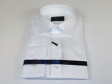 Men 100% Fancy Cotton Shirt Manschett Quesste Turkey Slim Fit 6041-03 White