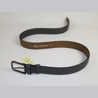 Men Genuine Leather Belt PIERO ROSSI Turkey Soft Full Grain Hand Stitch 301 Gray