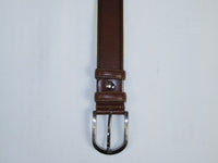 Men Brown Genuine Leather Belt PIERO ROSSI Turkey Soft Full Grain #Brown-B