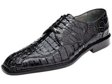 Mens Belvedere Business Shoes Chapo Genuine Crocodile Leather Formal 1465 Black