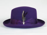 Men Bruno Capelo Dress Hat Australian Wool Homburg Godfather GF107 Purple