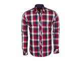 Men Makrom Turkey Soft Cotton Shirt 5403-03 English Plaid Black red Slim Fit New