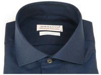 Mens 100% Italian Cotton Shirt High Quality Non Iron SORRENTO Turkey 4746 Navy