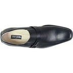 STACY ADAMS Men's Beau Dress Shoes Black Moc toe slip on Leather 24692-001