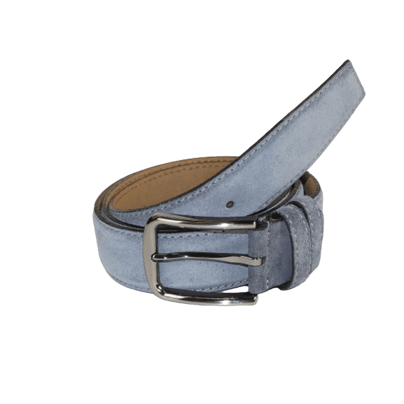 Mens Gray Genuine Suede Soft Leather Belt PIERO ROSSI From Turkey # Gray-C