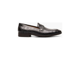 Stacy Adams Ferdinand Moc Toe Bit Slip On Dressy Men's Shoes Black 25455-001