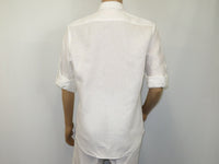 Men INSERCH premium Soft Linen Breathable 2pc Walking Leisure suit LS29116 white