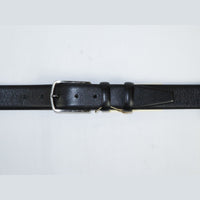 Mens Black Genuine Leather Belt PIERO ROSSI Turkey Soft Full Grain #Black-A