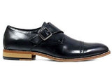 Mens Shoes  Stacy Adams Desmond Monk Strap Black Leather 25162-001