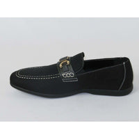 men Comfort Shoes AC CASUALS Upper Slip On Linen Fabric Texture 6816 Black New