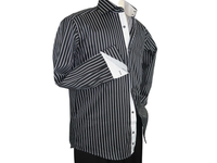 Men Shirt J.Valintin Turkey-Usa 100% Egyption Cotton Axxess Style 1594-14 Black