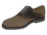 Men's walking Shoes  Bass Suede Leather Taupe Brown 70-10600 comfortable 2 tone