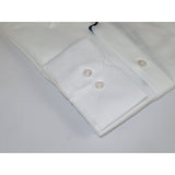 Men 100% Cotton Shirt Manschett Quesste Turkey Slim Fit 6048-02 White Fancy