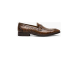Stacy Adams Ferdinand Moc Toe Bit Slip On Dressy Men's Shoes Cognac  25455-221