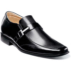 STACY ADAMS Men's Beau Dress Shoes Black Moc toe slip on Leather 24692-001