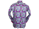 Men Shirt JValintin Turkey-Usa 100% Egyptian Cotton Axxess Style 1206-4 Purple