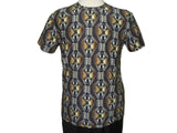Men Oscar Banks Turkey Party T-Shirt Satin European 1168-07 Black Gold Fancy
