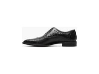Stacy Adams Rodano Leather sole Lizard Cap Toe Oxford Shoes Black 25527-001