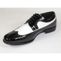 Mens AFTER MIDNIGHT Classic Dance Shiny Patent Dress Shoes lace 6777 Black White