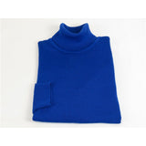 Men Inserch Turtle Neck Pullover Knit Soft Cotton Blend Sweater 4708 Royal Blue