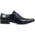 STACY ADAMS Men's Beau Dress Shoes Black Moc toe slip on Leather 24692-001
