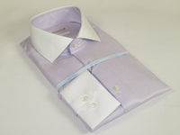 Mens 100% Italian Cotton Shirt High Quality Non Iron SORRENTO Turkey 4443 Lilac