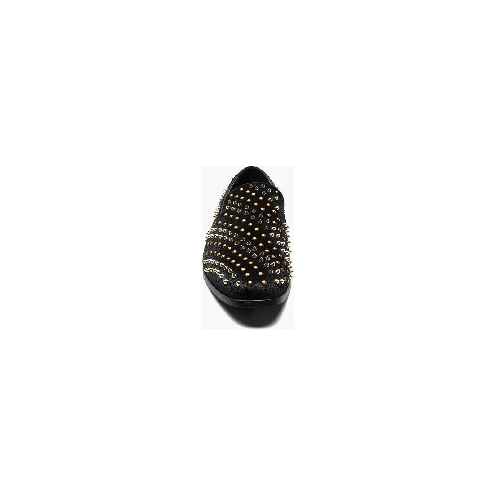 Stacy Adams Sabert Colorful Spike And Stud Slip On Black Multi 25612-009