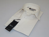 Mens Dress Shirt Franco Gilberto Turkey Long Sleeve Spread Collar 5566-329 Ivory