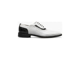 Stacy Adams Riccardi Plain Toe Oxford Shoes Animal Print Black w/White 25575-111