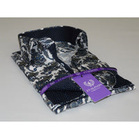 Men Shirt J.Valintin Turkey Usa 100% Egyptian Cotton Axxess Style A113-11 Blue