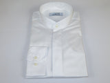Mens CEREMONIA Pastor Shirt 100% Cotton Turkey Banded Collar #stn 13hyk White
