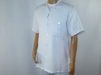 Men 2pc Walking Leisure Suit Short Sleeves By DREAMS 256 Solid White New