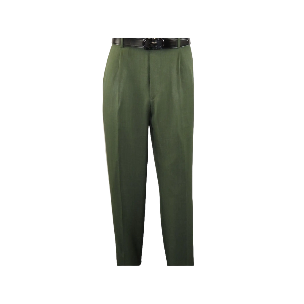 Men 2pc Walking Leisure Suit Short Sleeves By DREAMS 256-04 Solid Olive Green