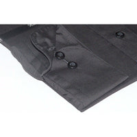 Mens Milani dress shirt soft cotton Blend easy wash business long sleeves Black