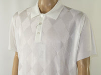 Mens Polo Shirt Slinky Sheer Short Sleeves Soft Touch by Stacy Adams 3703 White